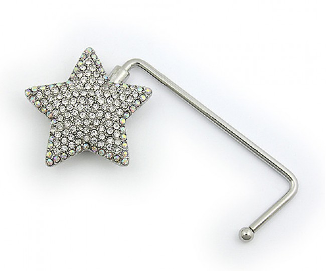 Handbag Hanger - Rhinestone Star - Clear -BH-GB1291CL